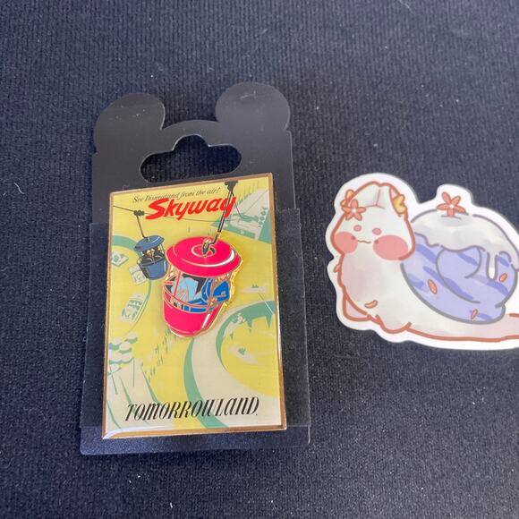 Disney WDI LE 300 SKYWAY OF TOMORROWLAND ATTRACTION POSTER PIN - Picture 1 of 6